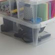 Oppbevaringsboks med lokk 4 L, SmartStore, Klar/hvit