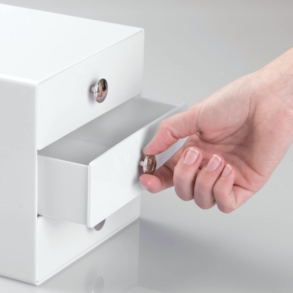 Minikommode 3 skuffer, iDesign, Hvit i gruppen Oppbevaring hos SmartaSaker.se (41901)