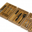 Skuffinnsats i bambus med 3 rom, 38x28 cm, 5five
