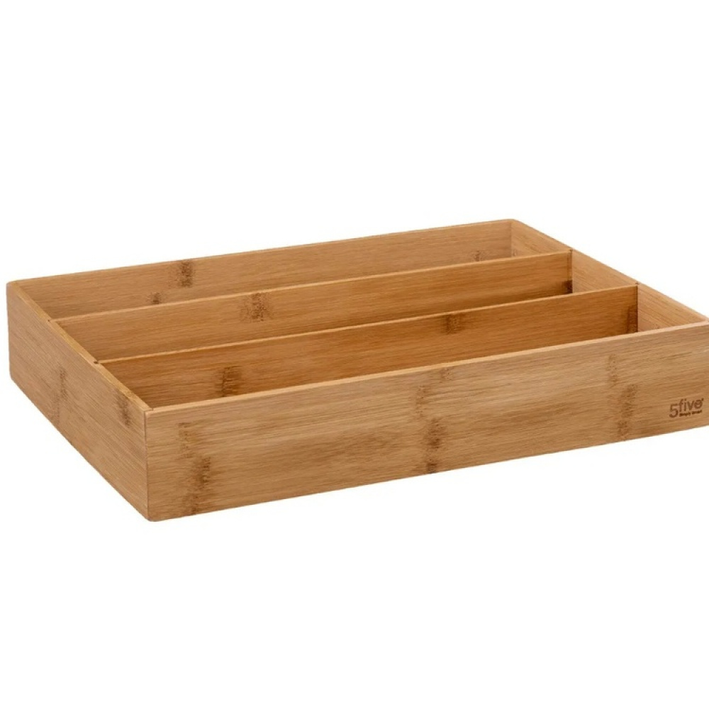 Skuffinnsats i bambus med 3 rom, 38x28 cm, 5five i gruppen Oppbevaring / Kjøkkenskap hos SmartaSaker.se (41923)