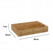 Skuffinnsats i bambus med 3 rom, 38x28 cm, 5five
