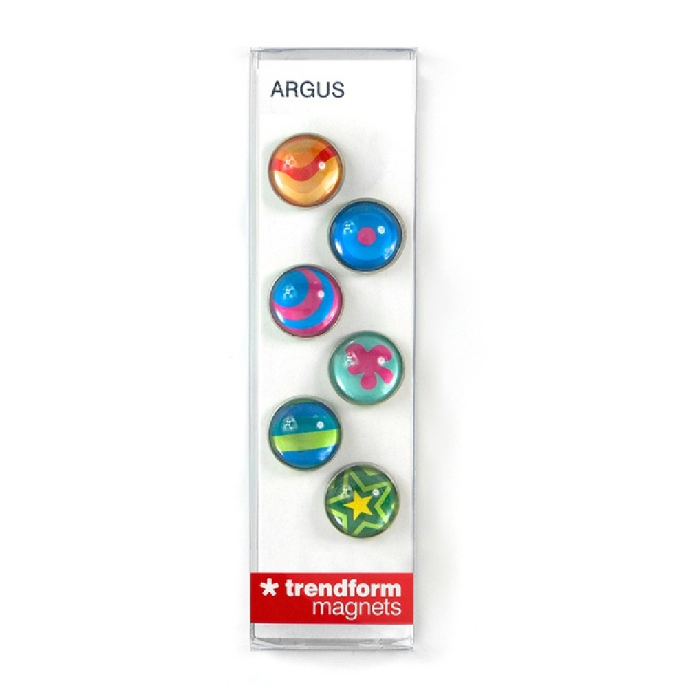 Magneter 6 stk., ARGUS, Ø 1,7 cm, fargerike i gruppen Oppbevaring hos SmartaSaker.se (41961)