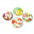 Glassmagneter 4-pack, Blomster