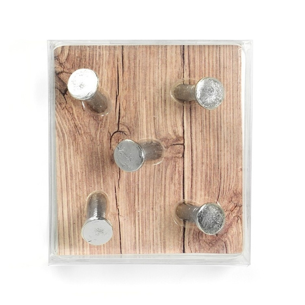 Magneter i form av spiker, 5 stk, NAIL, Ø 1,5 x H 2,8 cm, Sølv i gruppen Oppbevaring / Outlet hos SmartaSaker.se (41978)