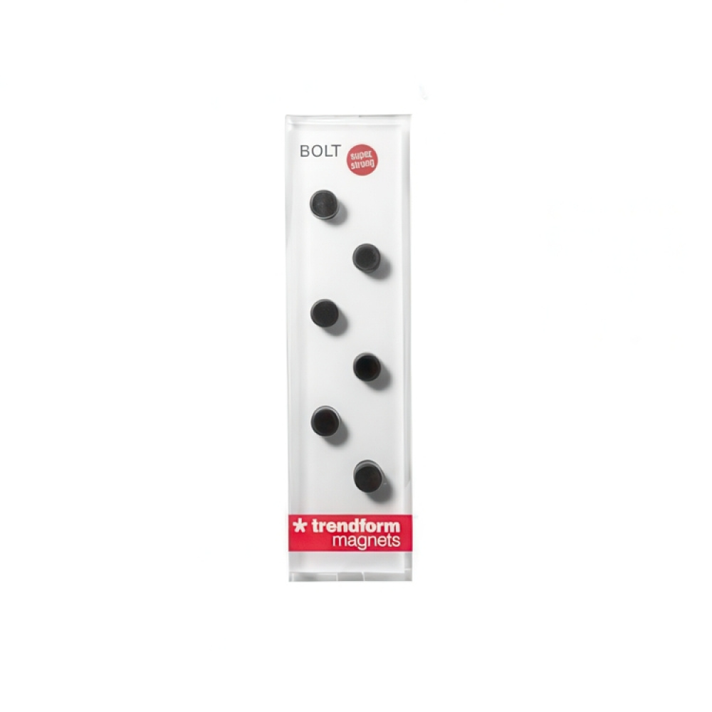 Minimagnet sylinder 6-pakk, Svart i gruppen Oppbevaring hos SmartaSaker.se (42002)