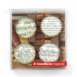 Glassmagneter 4-pakk, Litteratur og musikk