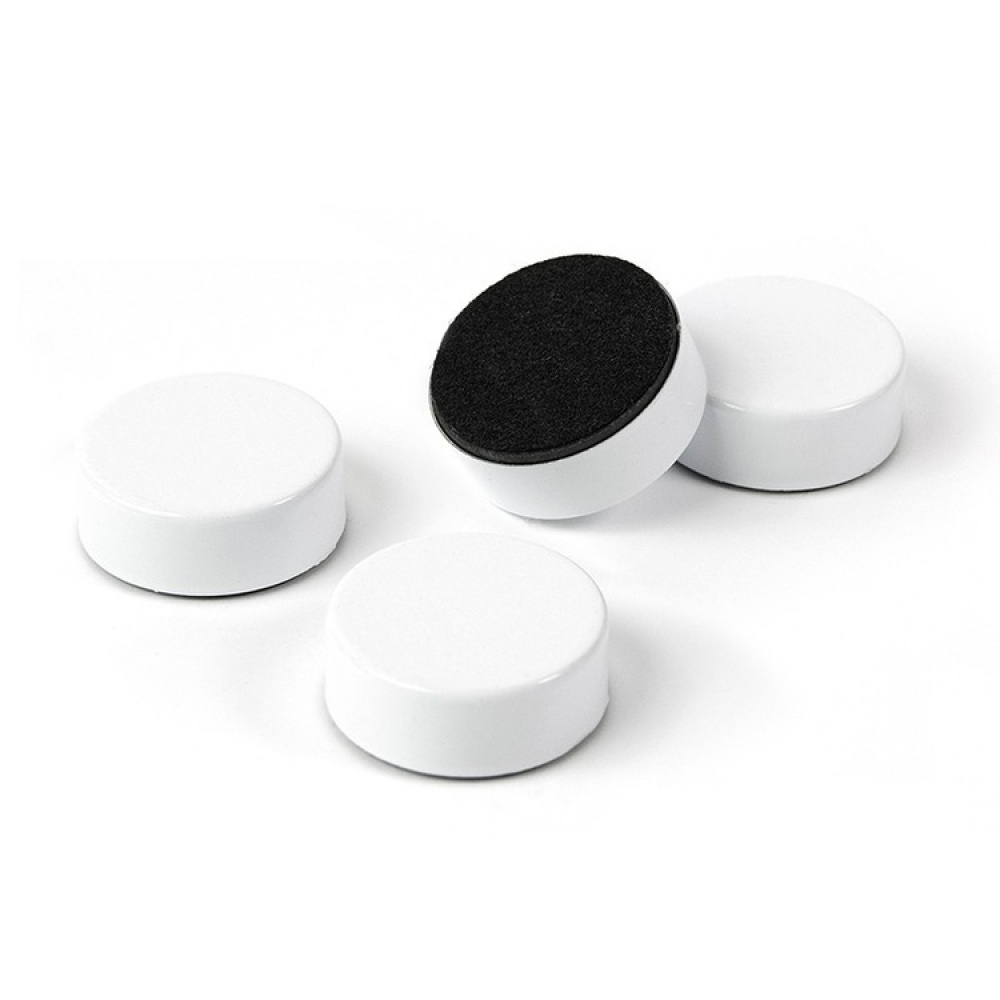 Rund magnet 4-pack, hvit i gruppen Oppbevaring hos SmartaSaker.se (42011)