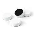 Rund magnet 4-pack, hvit
