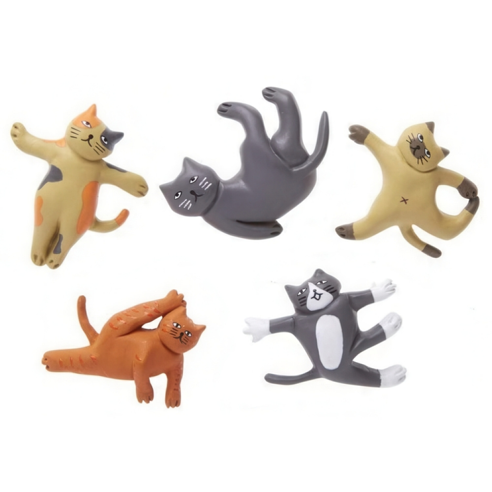 Magneter 6-pack, Yogakatter, Kikkerland i gruppen Dekorative magneter hos SmartaSaker.se (42019)