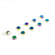 Rund minimagnet 10-pack, Regnbuemetall