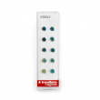 Rund minimagnet 10-pack, Regnbuemetall