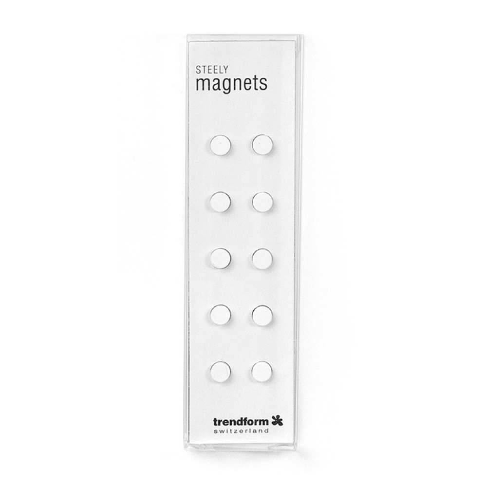 Rund minimagnet 10-pakning, Hvit i gruppen Oppbevaring hos SmartaSaker.se (42027)