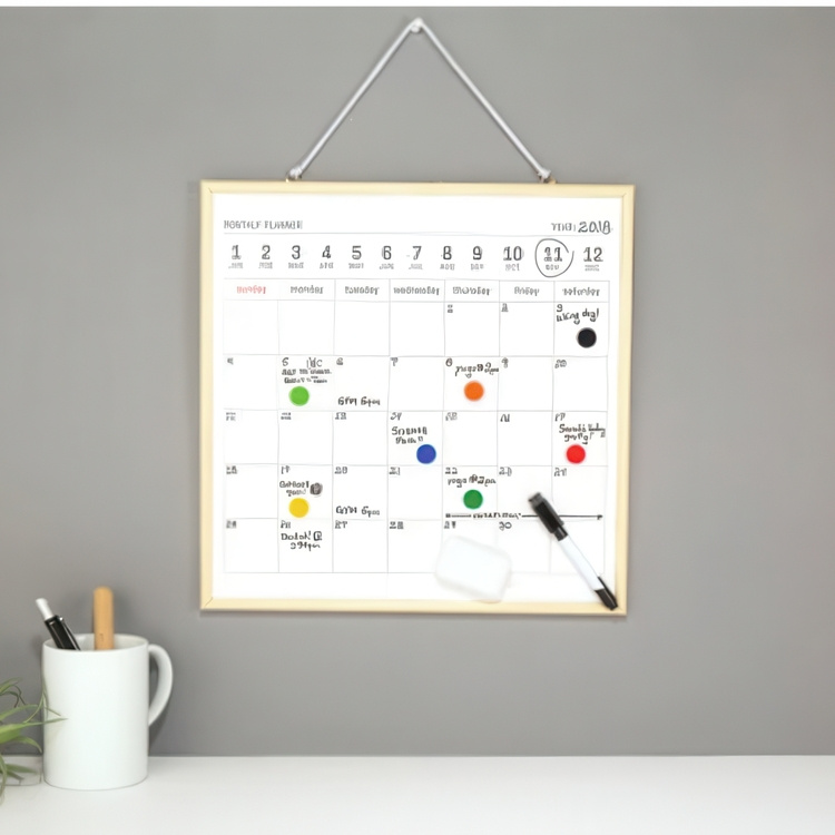 Magnetisk whiteboardtavle med månedsplanlegging, 34x34 cm i gruppen Oppbevaring hos SmartaSaker.se (42067)