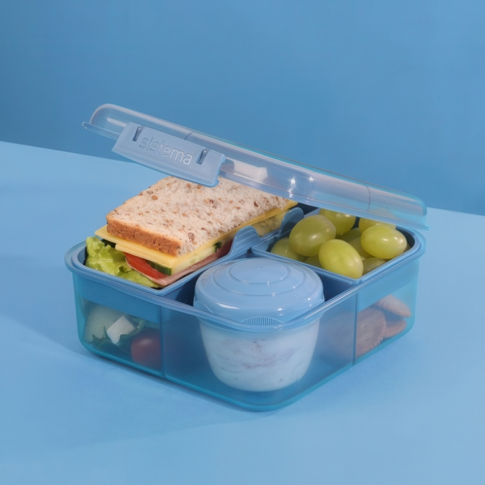 Bentoboks med rom og beholder 1,25L, Sistema i gruppen Oppbevaring hos SmartaSaker.se (42119)