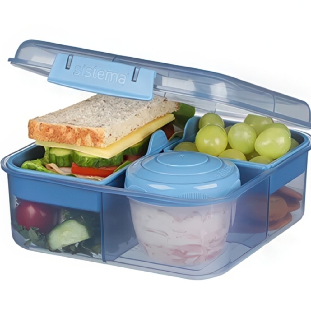 Bentoboks med rom og beholder 1,25L, Sistema i gruppen Oppbevaring hos SmartaSaker.se (42119)