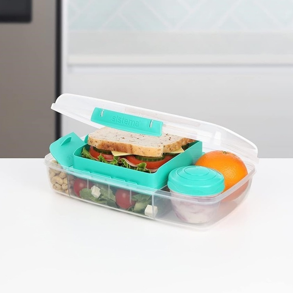 Bentoboks med rom og beholder 1,76L, Sistema i gruppen Oppbevaring hos SmartaSaker.se (42120)
