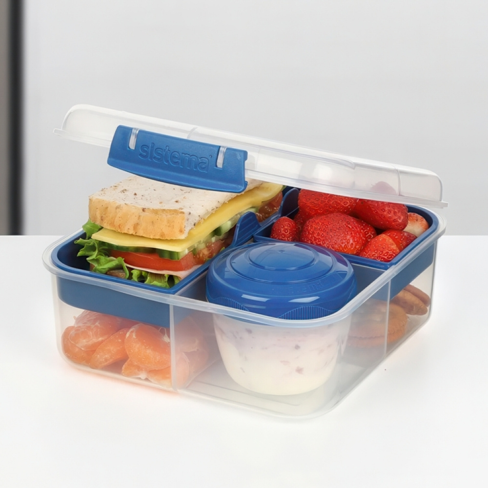 Bentoboks med 5 rom og beholder 1,25 L, Sistema i gruppen Oppbevaring hos SmartaSaker.se (42122)
