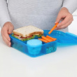 Bentoboks med 5 rom og beholder 1,65L, Sistema