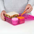 Bentoboks med 5 rom og beholder 1,65L, Sistema