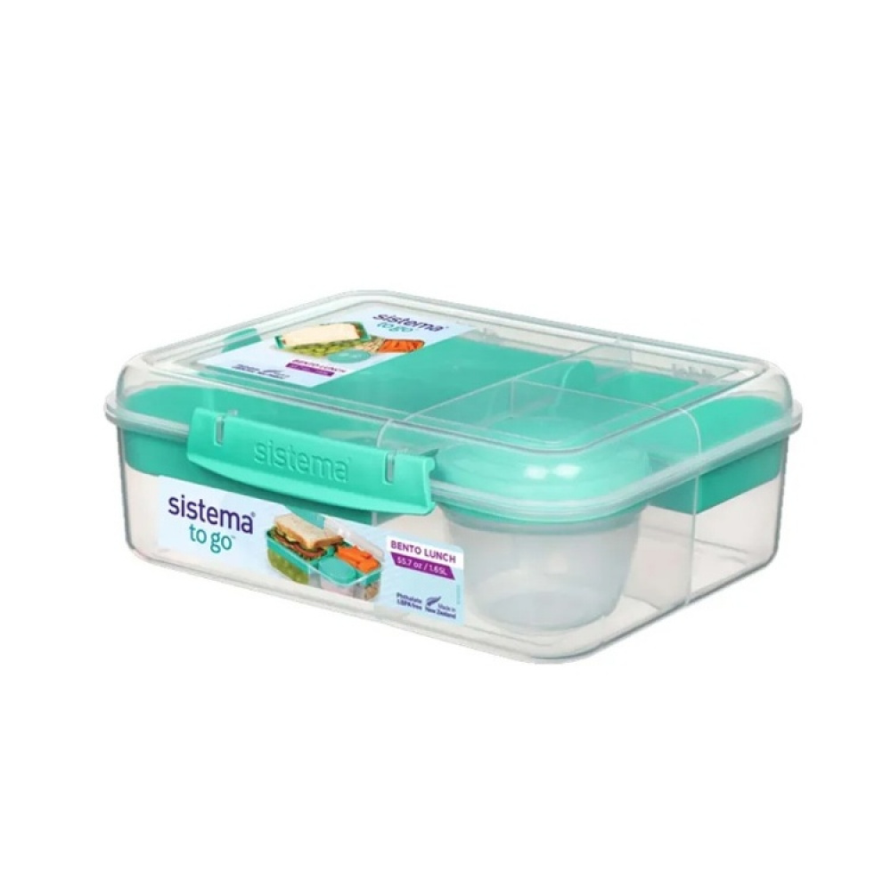 Bentoboks med 5 rom og beholder 1,65L, Sistema i gruppen Oppbevaring / Kjøkkenskap hos SmartaSaker.se (42124)