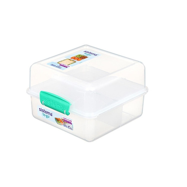 Todelt matboks med rom 1,4 L, Sistema, Mint i gruppen Oppbevaring hos SmartaSaker.se (42130)