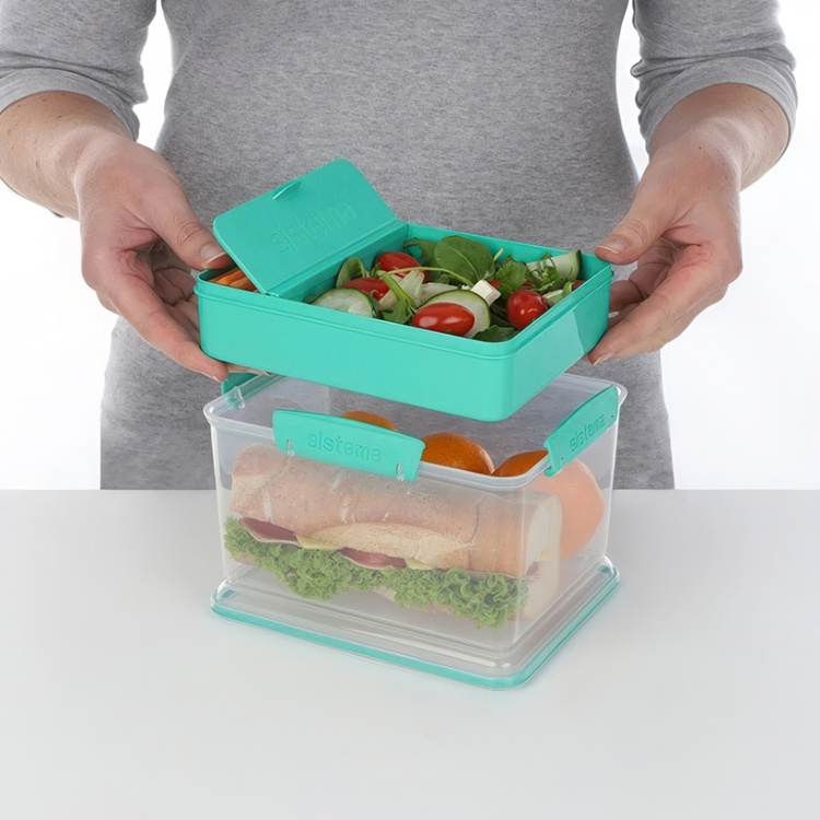 Stor matboks med innsats 2,3L, Sistema i gruppen Oppbevaring hos SmartaSaker.se (42181)