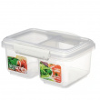 Todelt matboks 1L, Sistema, Hvit