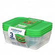 Matboks i plast 3-pack 1L, Sistema