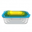 Matboksesett i glass 4 deler, Joseph Joseph