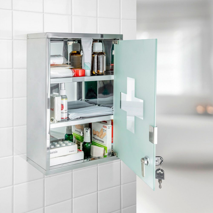 Medisinskap med lås, 30x12x40 cm i gruppen Oppbevaring hos SmartaSaker.se (42218)
