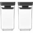 Mini oppbevaringsboks 2-pakning, Brabantia, Mørkegrå