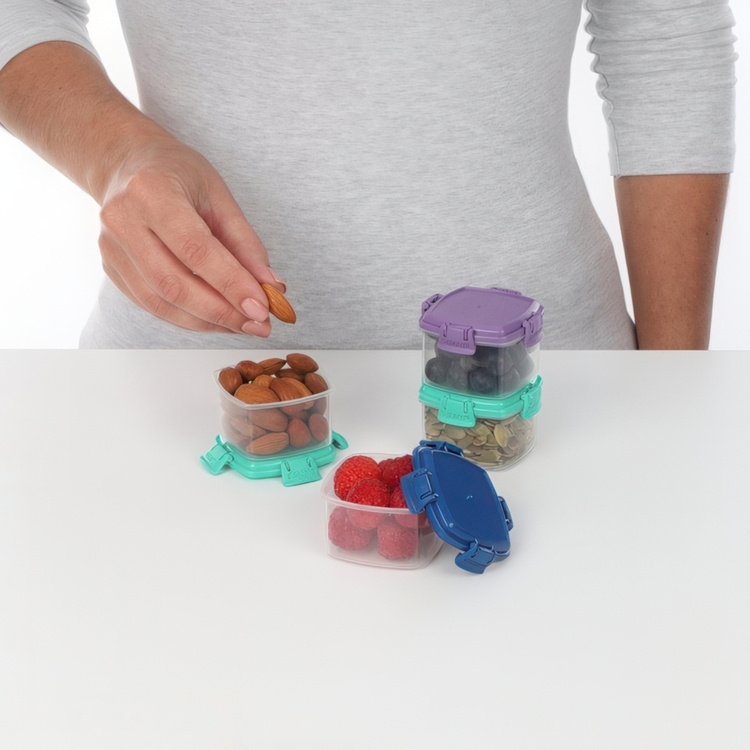 Dressingboks 4-pakning 62 ml, Sistema i gruppen Oppbevaring / Oppbevaringsbokser / Småoppbevaring / Askar hos SmartaSaker.se (42246)
