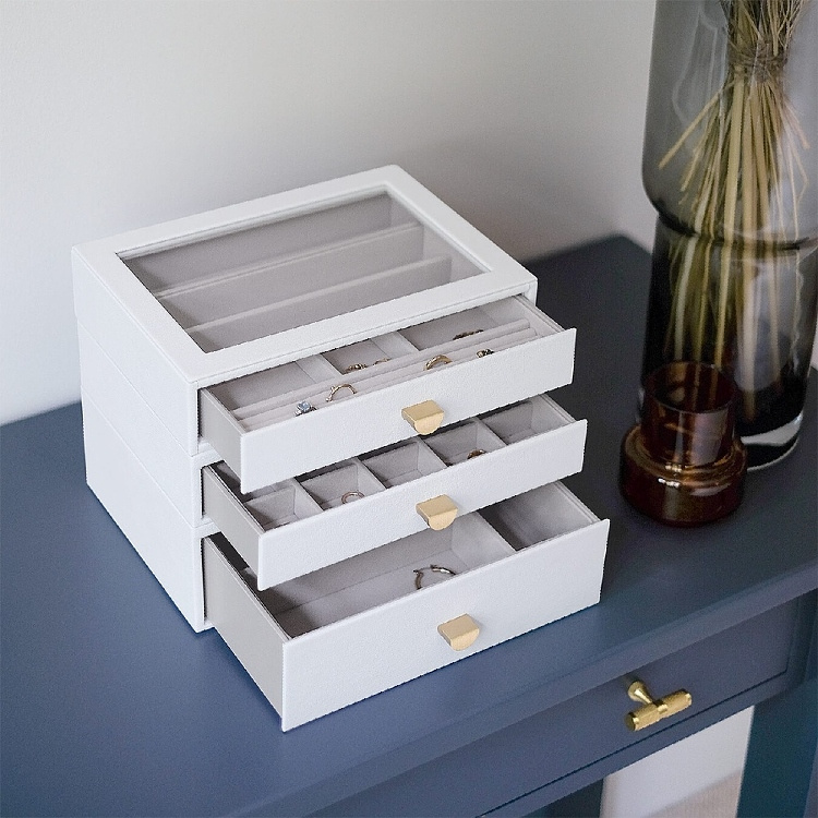 Smykkeskrin 3 skuffer, Classic, Stackers i gruppen Oppbevaring / Soveromoppbevaring / Smykkeforvaring hos SmartaSaker.se (42252)