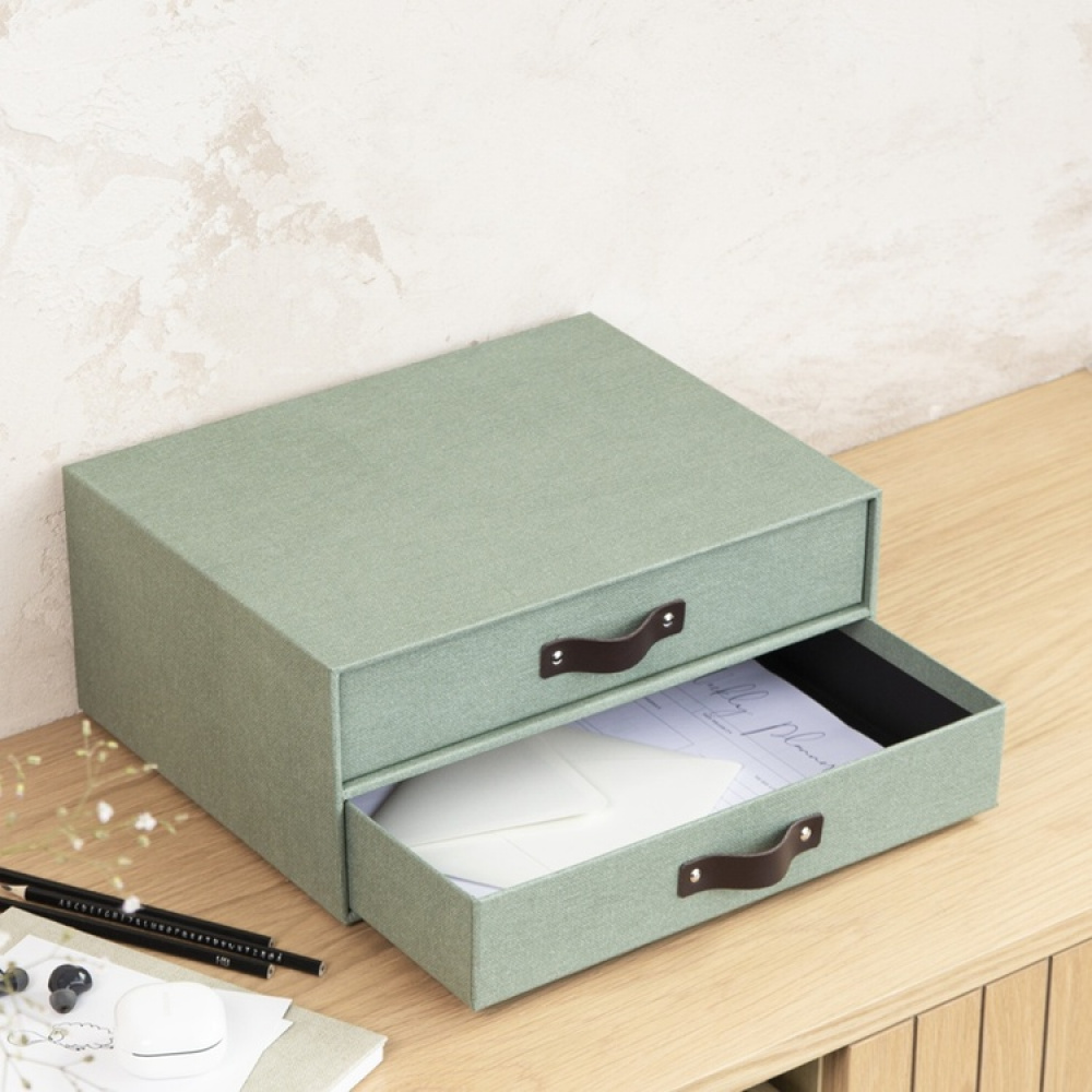 Minikommode 2 skuffer, Birger canvas, Bigso i gruppen Oppbevaring / Oppbevaringsbokser / Bigso oppbevaringsbokser hos SmartaSaker.se (42261)