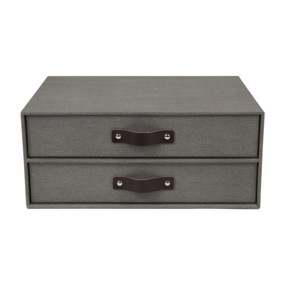 Minikommode 2 skuffer, Birger canvas, Bigso i gruppen Oppbevaring / Oppbevaringsbokser / Bigso oppbevaringsbokser hos SmartaSaker.se (42261)
