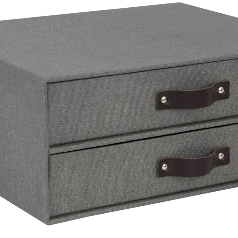 Minikommode 2 skuffer, Birger canvas, Bigso i gruppen Oppbevaring / Oppbevaringsbokser / Bigso oppbevaringsbokser hos SmartaSaker.se (42261)