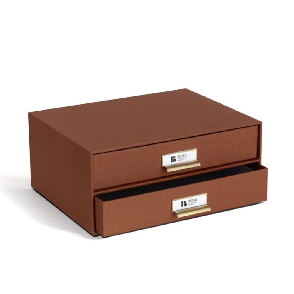 Minikommode 2 skuffer, Birger Restore, Bigso i gruppen Oppbevaring / Oppbevaringsbokser / Bigso oppbevaringsbokser hos SmartaSaker.se (42262)