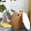Krakk / Bord med oppbevaring, WOODROW, Umbra, Ø 40 x ca H 42 cm