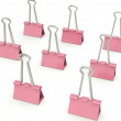 Binders, 6 stk. FOLDBACK CLIPS L, 41 mm, Rosa