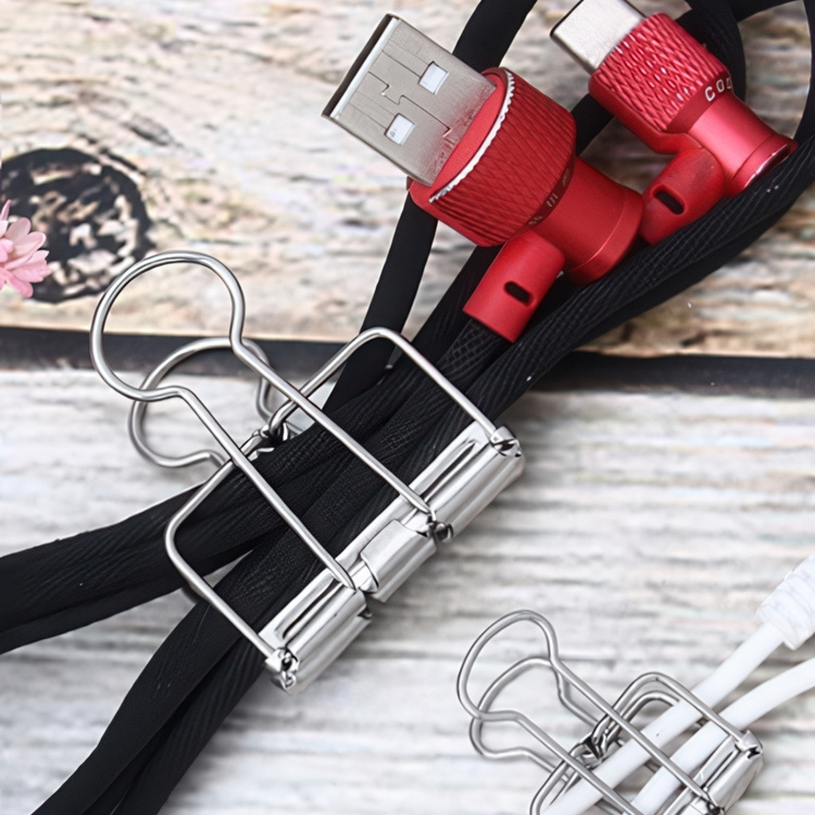Binders, 10 stk., WIRE FOLDBACK CLIPS, 32 mm, Deskstore, Sølv i gruppen Oppbevaring hos SmartaSaker.se (42345)
