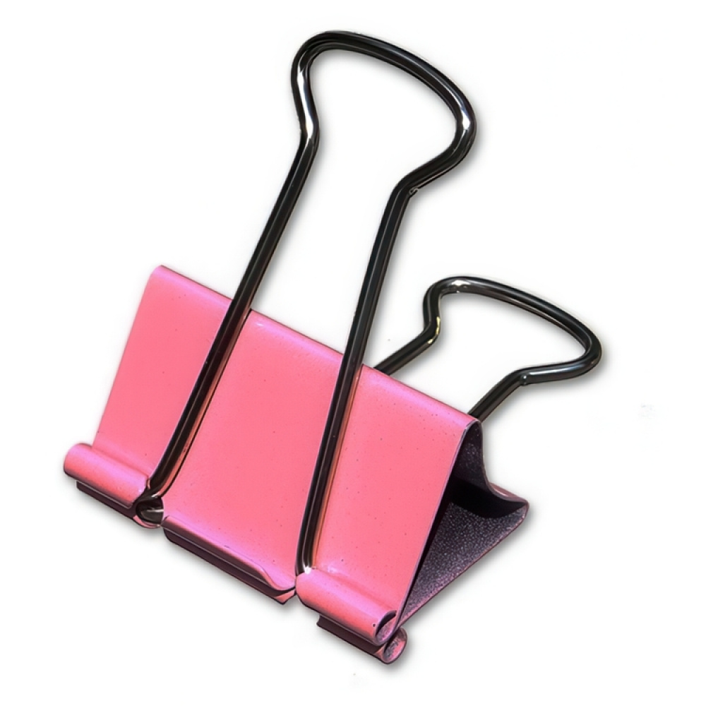 Papirklemmer, 12 stk, FOLDBACK CLIPS XL, 51 mm, Rosa i gruppen Oppbevaring / Kontorrekvisita hos SmartaSaker.se (42351)