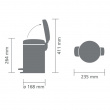 Pedalbøtte 3L, Brabantia