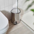 Pedalbøtte 5L, Joseph Joseph, Sølv
