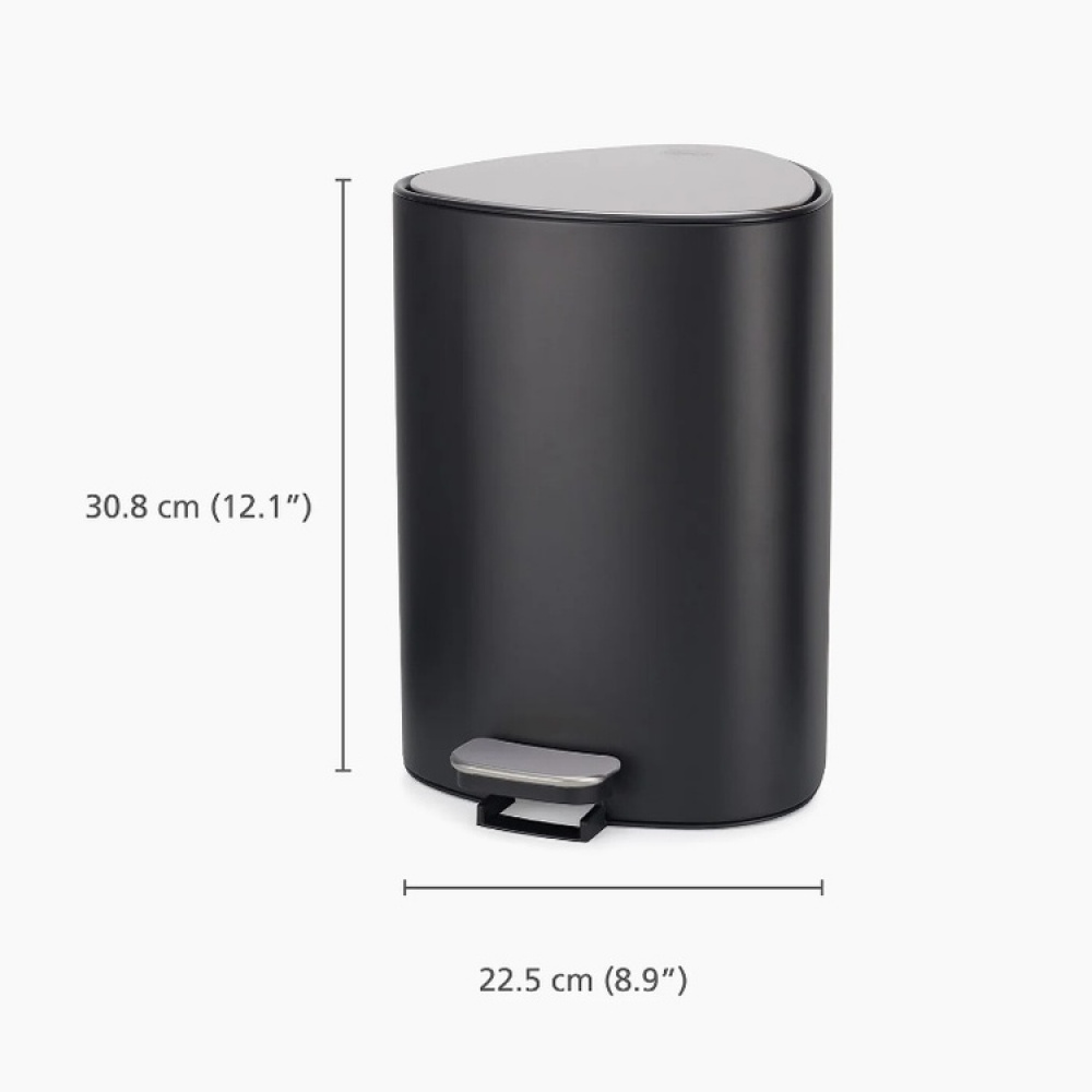 Pedalbøtte 5L, Joseph Joseph, Svart i gruppen Oppbevaring / Rengjøringslagring og avfallssortering hos SmartaSaker.se (42395)