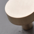 Rund knott 3 cm, børstet messing