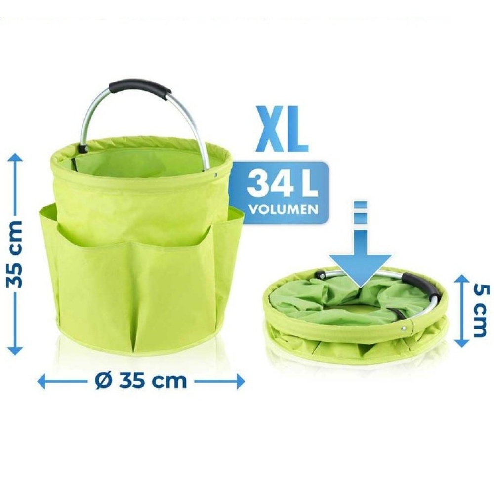 Sammenleggbar kurv med oppbevaringslommer, 35 cm i gruppen Oppbevaring hos SmartaSaker.se (42480)