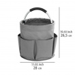 Sammenleggbar kurv med oppbevaringslommer, 28 cm