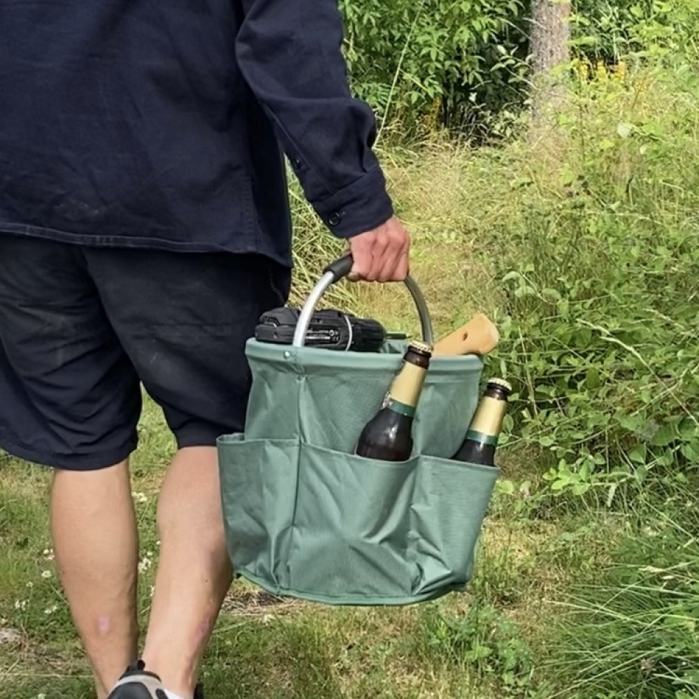 Sammenleggbar kurv med oppbevaringslommer, 28 cm i gruppen Oppbevaring hos SmartaSaker.se (42481)