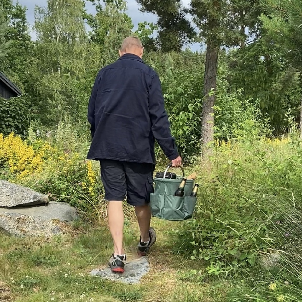 Sammenleggbar kurv med oppbevaringslommer, 28 cm i gruppen Oppbevaring / Lager- og garasjeoppbevaring / Kanner og bøtter hos SmartaSaker.se (42481)