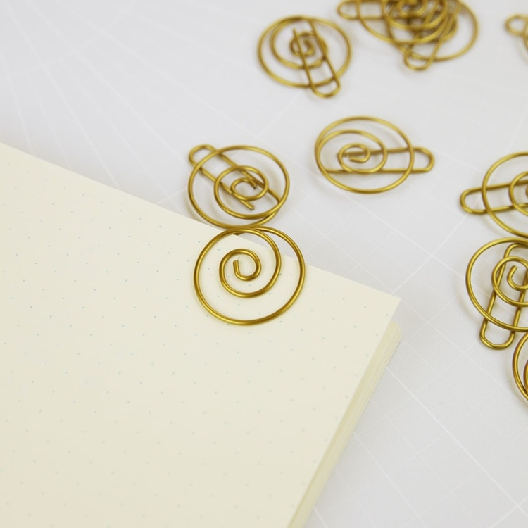 Runde binders SPIRAL, 15 stk., Monograph, messing i gruppen Oppbevaring / Kontorrekvisita hos SmartaSaker.se (42485)